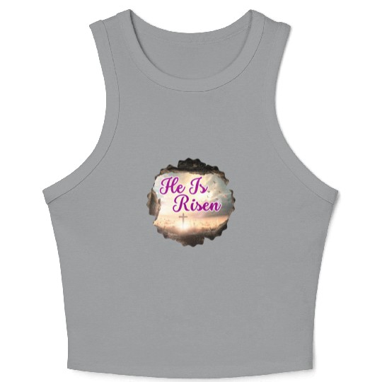 He Is Risen! Crop Tank Top