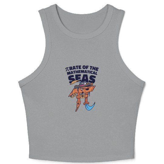 Pi Day Pirate Mathematician Pi Symbol Number Math Crop Tank Top