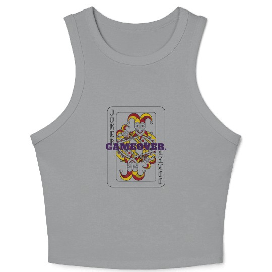 GAME OVER Joker Playing Card Crop Tank Top