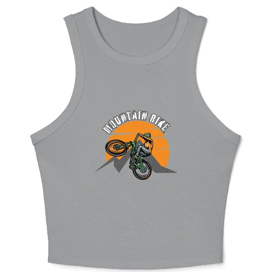 mountain,motorcycle,trail bike Crop Tank Top