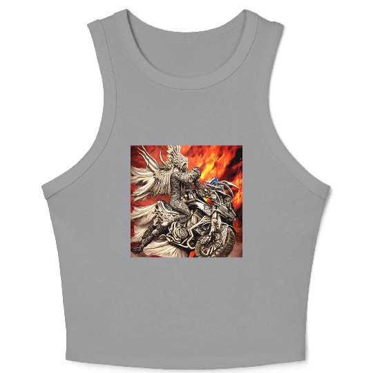 Devil Hellfire Riding Motorcycle Crop Tank Top