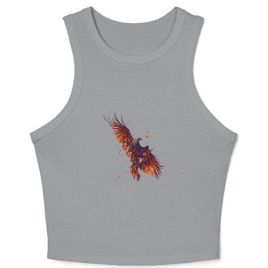 Hawk flying Crop Tank Top