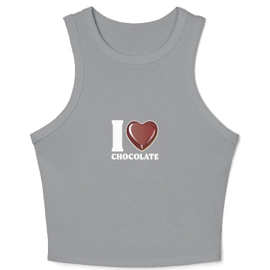I Love Chocolate Crop Tank Top