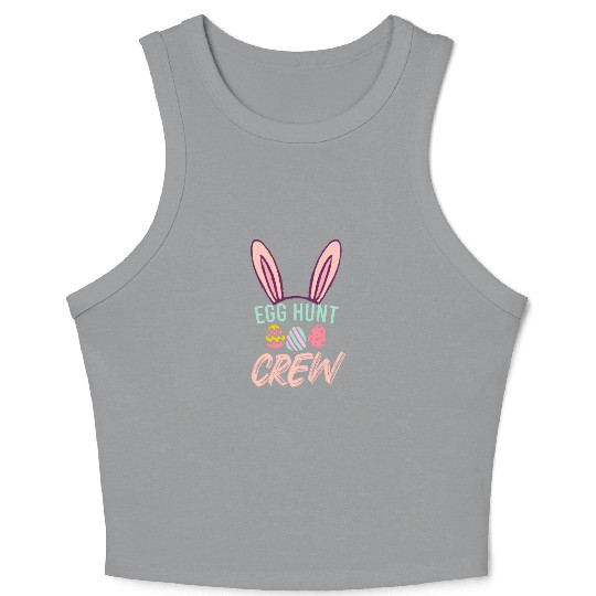 Egg Hunt Crew Funny Easter Day Crop Tank Top