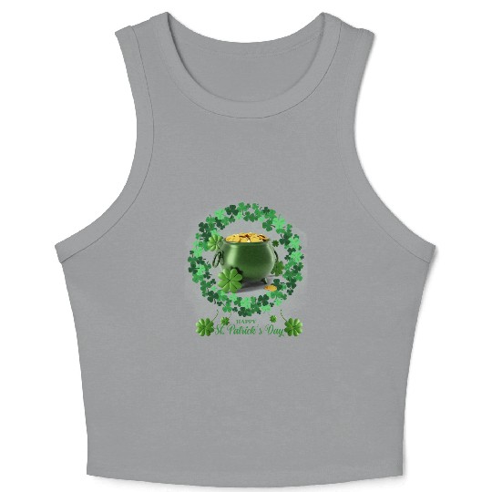 Irish Shamrock St Patrick's Day Cool Crop Tank Top