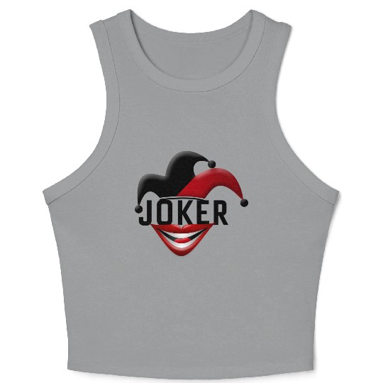Joker in Red and Black Crop Tank Top