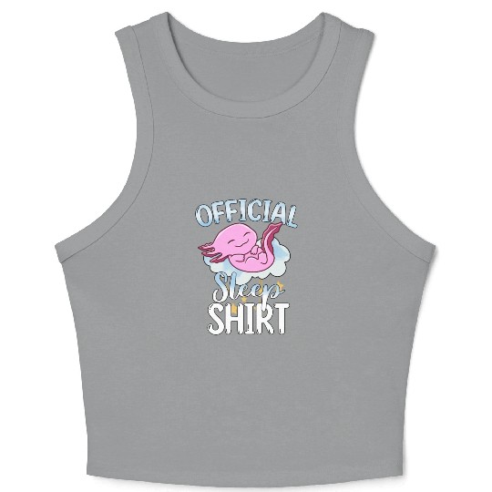 Official Sleep Crop Tank Top Axolotl