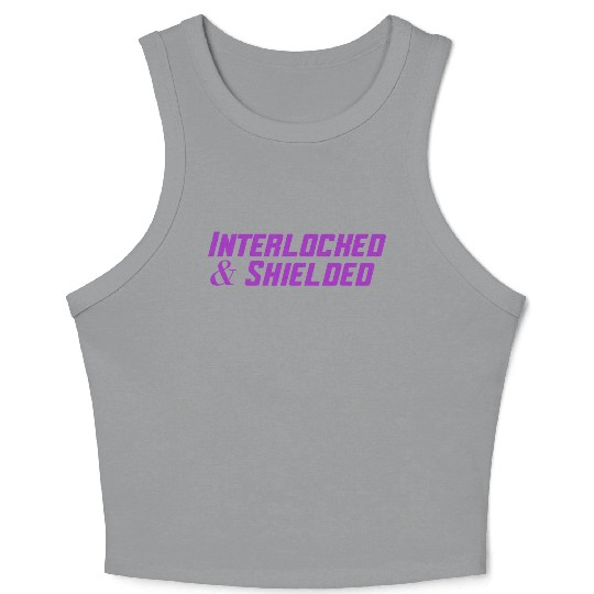 INTERLOCKED & SHIELDED - PURPLE DESIGN Crop Tank Top