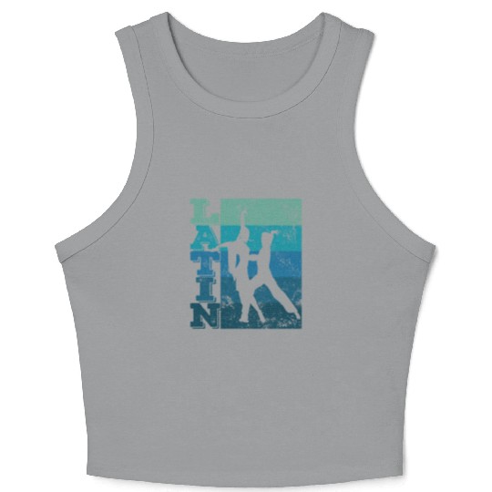 Latin Dance Couple Retro Dancer Crop Tank Top