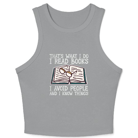 Book Lover Literature Book Reading Novels Crop Tank Top