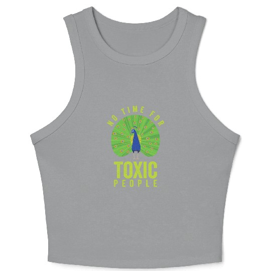 Peacock Positivity Peacock Fan Toxic People Nature Crop Tank Top