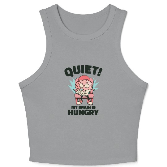 Book Lover Brain Reading Books Literature Crop Tank Top