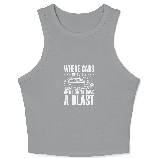 Demolition Derby Car Demo Driver Crop Tank Top