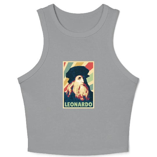 Leonardo Da Vinci Vintage Colors Crop Tank Top