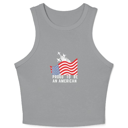 Wings of Liberty: Red, White, and Blue Plane Crop Tank Top