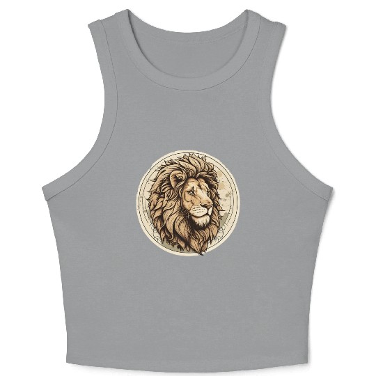 Leo Lion Crop Tank Top
