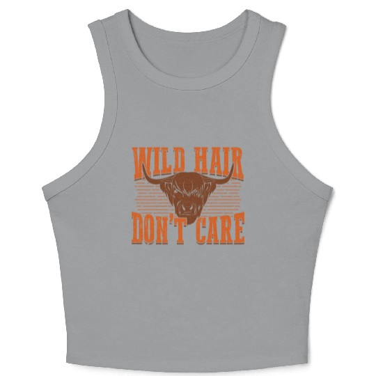 Highland Cattle Cow Farmer Gift Crop Tank Top