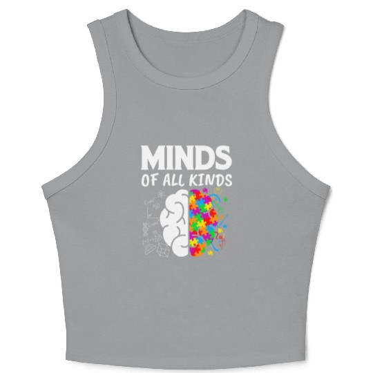 Minds of all Kind Neurodiversity Brain Crop Tank Top