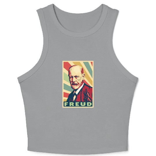 Sigmund Freud Vintage Colors Crop Tank Top