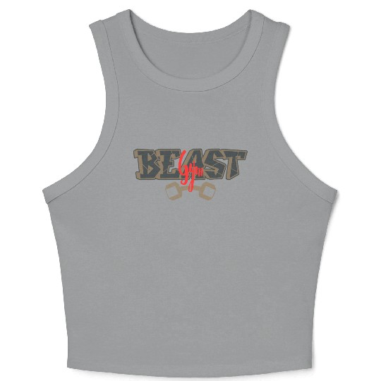 GYM BEAST. Crop Tank Top