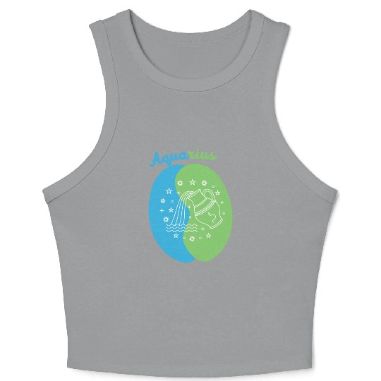 Aquarius: Embrace Your Unique Vision with Minimali Crop Tank Top