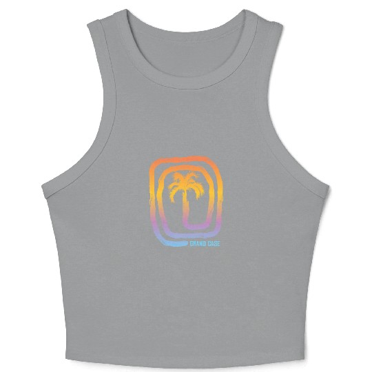 Cool Grand Case Saint Martin Palm Tree Souvenir Crop Tank Top