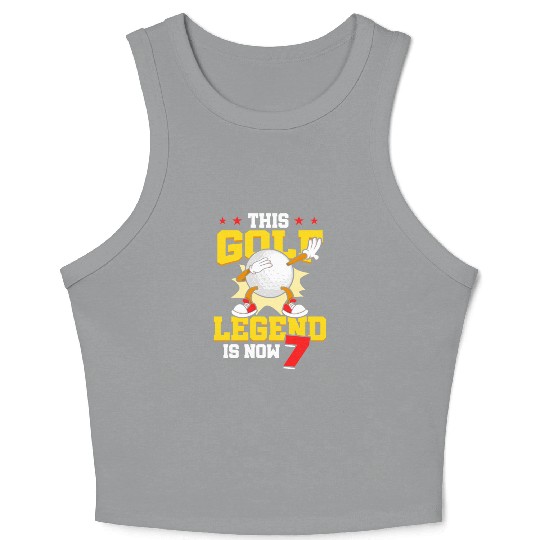 This Golf Legend Is Now 7 Sports Kid 7th Birthday Crop Tank Top