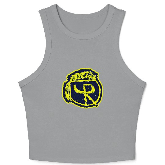 Navy & Yellow Logo "El Conure" Crop Tank Top