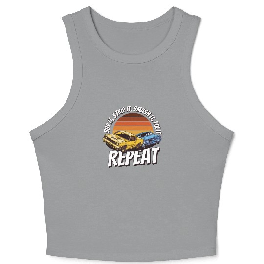 Demo Derby Demolition Derby Demolition Derby Lover Crop Tank Top