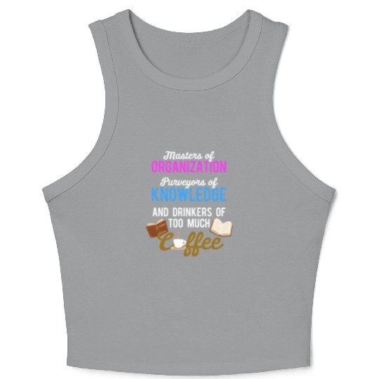 Librarian Bookworm Book Nerd Reading Library Crop Tank Top