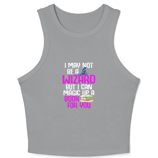 Librarian Bookworm Book Nerd Reading Library Crop Tank Top