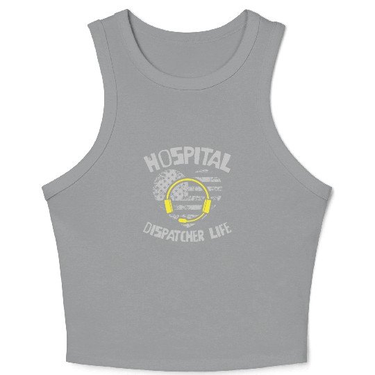 Dispatcher Us Flag Crop Tank Top