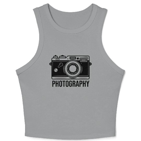 Funny Camera photography quote gift Crop Tank Top