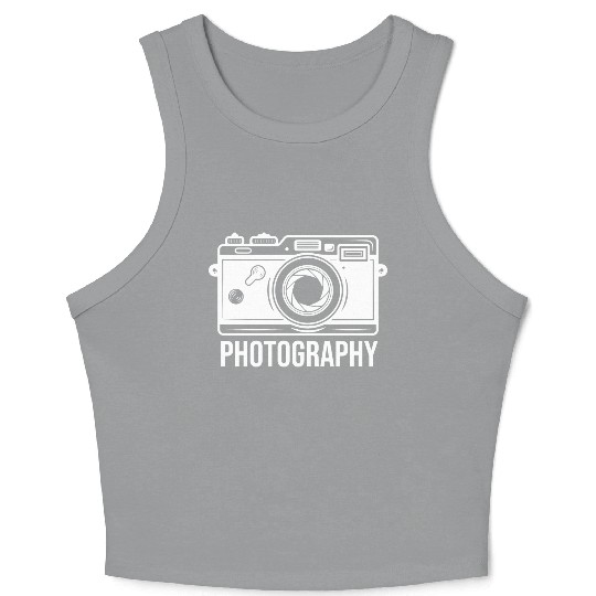 Funny Camera photography quote gift Crop Tank Top