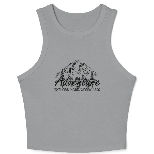 Mountains Nature Adventure Outdoor Explore Crop Tank Top