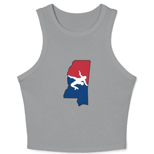 Mississippi Wrestling Crop Tank Top
