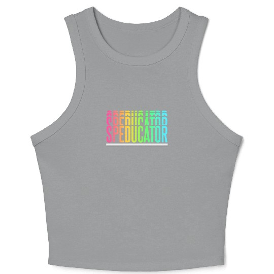 Speducator Sped Special Education Cute Teacher Crop Tank Top
