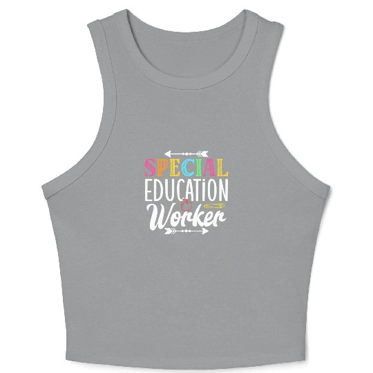 Special Education Worker Sped Teacher Awareness Crop Tank Top