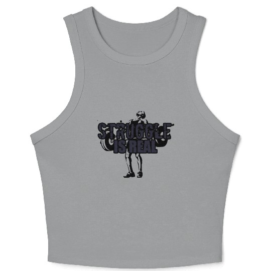 Struggle Is Real - NAVY Crop Tank Top