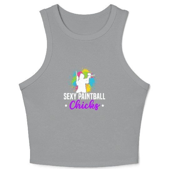 Paintball Paint Gun Paintball Player Paintballer Crop Tank Top