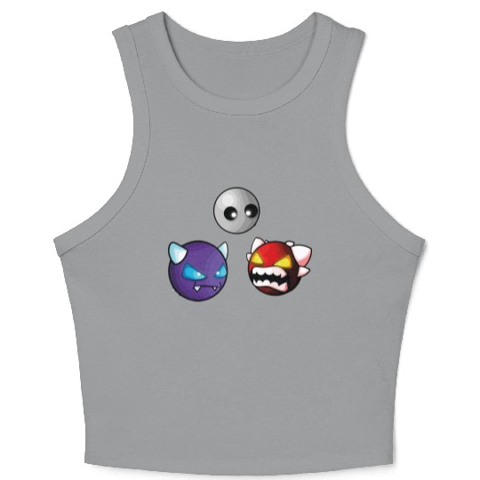 geometry dash insane game Crop Tank Top