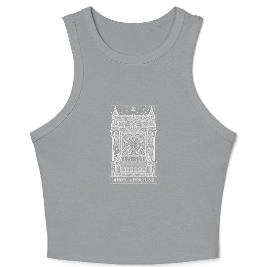 Wheel of Fortune Tarot Card Shadow Edition Crop Tank Top