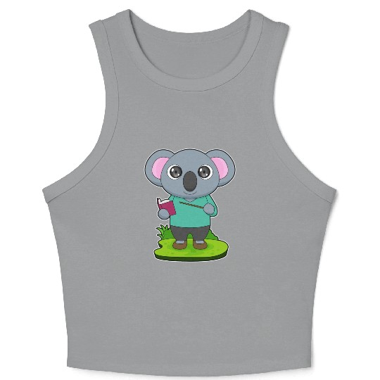 Koala Teacher Pointer Crop Tank Top