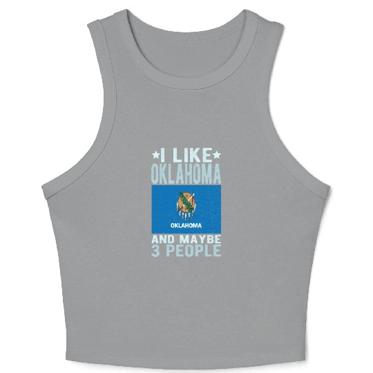 Oklahoma Flag US State Crop Tank Top