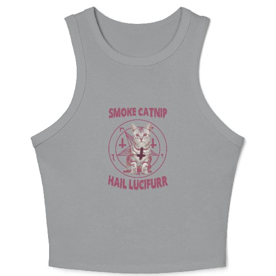 Smoke Catnip Hail Lucifurr Crop Tank Top