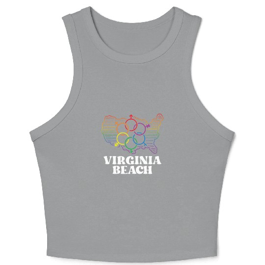 Virginia Beach Pride Flag Pride Month LGBTQ Flag Crop Tank Top