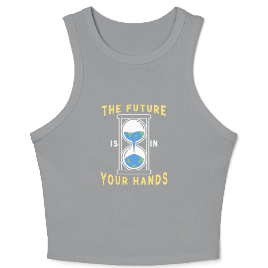 Earth Hour Time Environmentalist Save The Planet Crop Tank Top