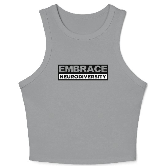 Neurodiversity Embrace ADHD Autism ASD Rainbow Crop Tank Top