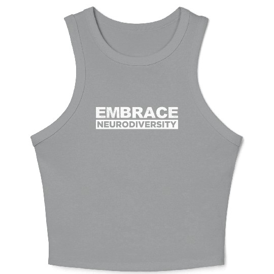 Neurodiversity Embrace ADHD Autism ASD Rainbow Crop Tank Top