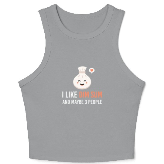 i like dim sum and maybe 3 people Yum Cha Dumpling Crop Tank Top